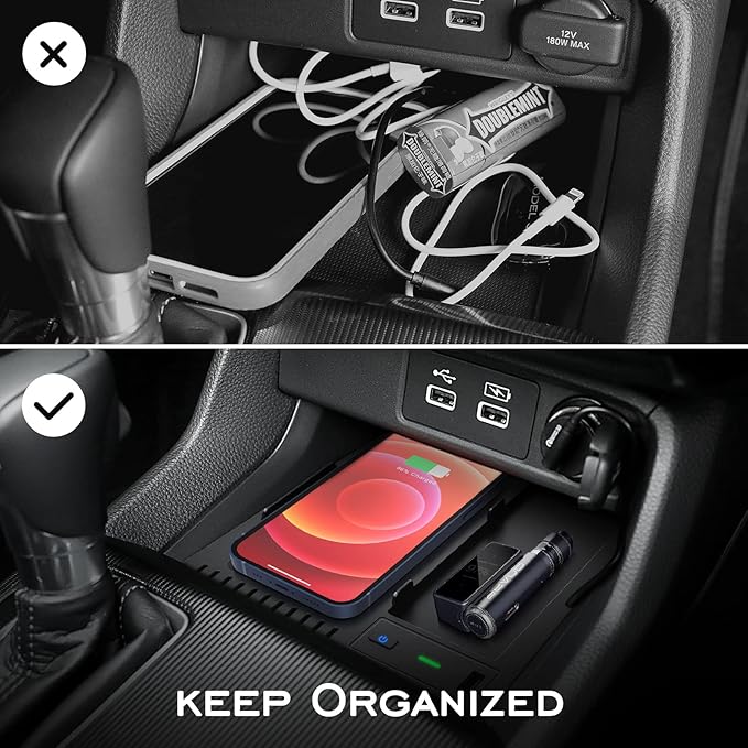 CarQiWireless Wireless Charger for Honda Civic 2026 2025 2024 2023 2022,Automotive Center Console Organizer Wireless Charging Pad for 2022-2026 Honda Civic Sport Accessories