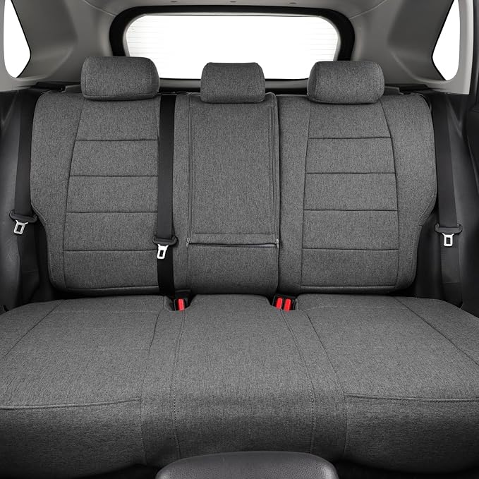 coverdream 2026 Rav4 Seat Covers Custom Fit for 2026 Toyota Rav4 Hybrid (LE,XLE Premium) SUV,Full Set Polyester Car Seat Protector Grey