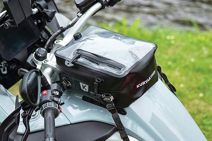 Kuryakyn 5172 Tørke 7L Dry Tank Bag: Clear Waterproof Pouch Storage with High Strength Magnetic Base and Strap Kit