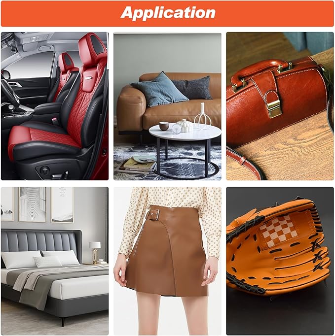 Leather Recoloring Balm Beige, Mink Oil Leather Conditioner & Leather Filler Cream, Leather Repair Kit for Furniture,Vinyl Repair Kit Restore Couches, Car Seats, Purse, Scratch, Peeling, Burn Holes