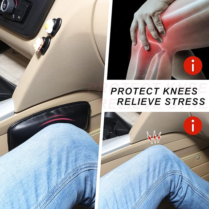 Tallew 6 Pack Car Center Console Knee Cushion Automotive Pad Soft Leather Armrest for Knee Leg Elbow Arm Pillow Interior Accessories for Car Truck