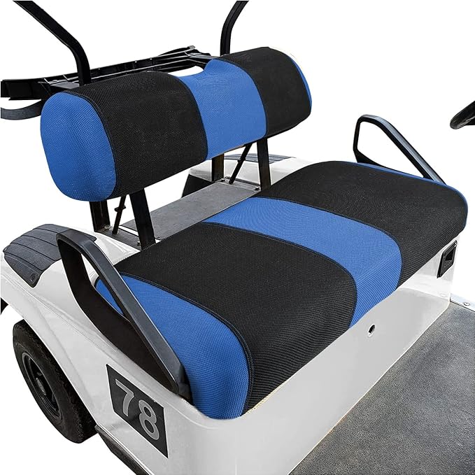 Golf Cart Seat Covers 2 Passenger, Golf Cart Front Seat Cover for EZGO TXT OEM Ordinary Seat Cushion, Washable Seat Cover Best for Summer