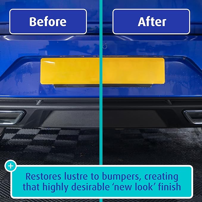 Bumper Shine – Plastic & Rubber Trim Restorer, Protects and Renews Faded Exterior Surfaces, 17 fl oz