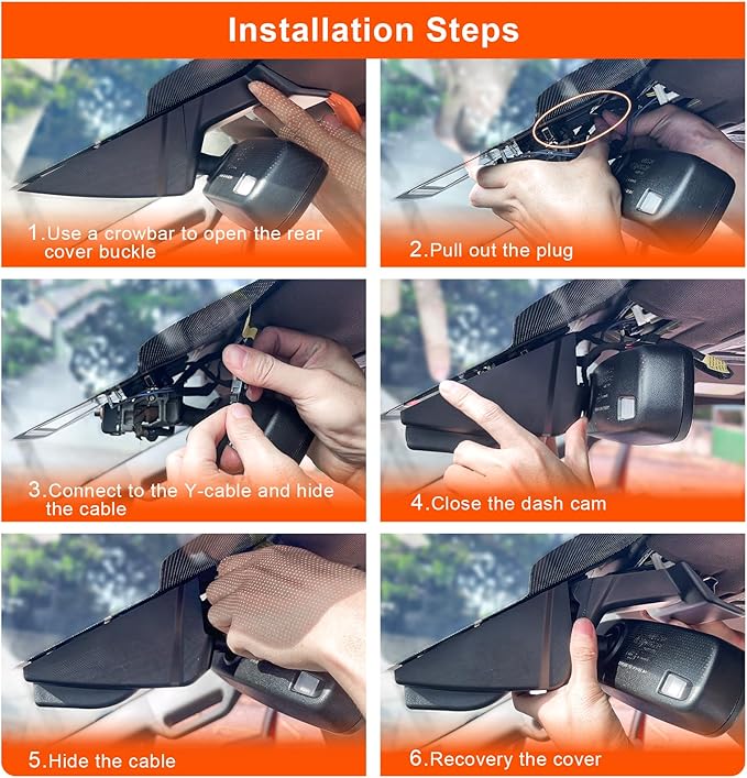 Mangoal Dash Cam 4K Custom fit for Ford F150 2015-2020 F250/F350/F450 Super Duty 2017-2019 XLT Lariat King Ranch Raptor Limited Platinum Accessories (Model C), UHD 2160P Video, WiFi, App, 128GB Card