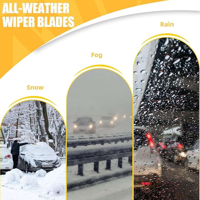 MIKKUPPA 26"+16"+13" Windshield Wiper Blades Replacement for 2012-2016 Honda CRV CR-V, Front & Rear Wiper Blades Set, Durable Stable Quiet All Season (Pack of 3)