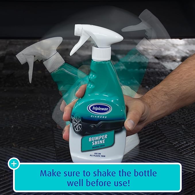 Bumper Shine – Plastic & Rubber Trim Restorer, Protects and Renews Faded Exterior Surfaces, 17 fl oz
