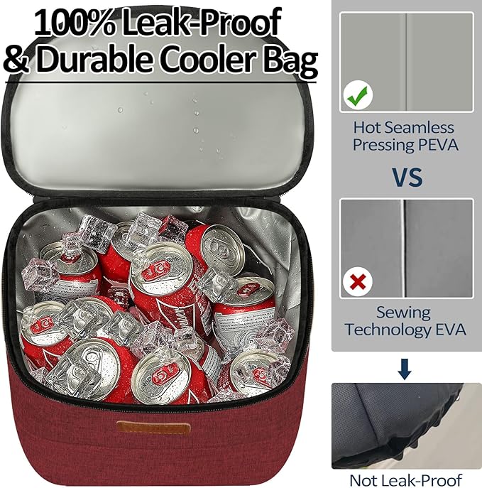 Camping Cooler Backpack 30 45 Cans, Soft Backpack Coolers Insulated Leak Proof Travel Cooler Bag Waterproof Lunch Picnic Beach Work Trip Thermal Bag Drink Beverage Beer Bag Cooler