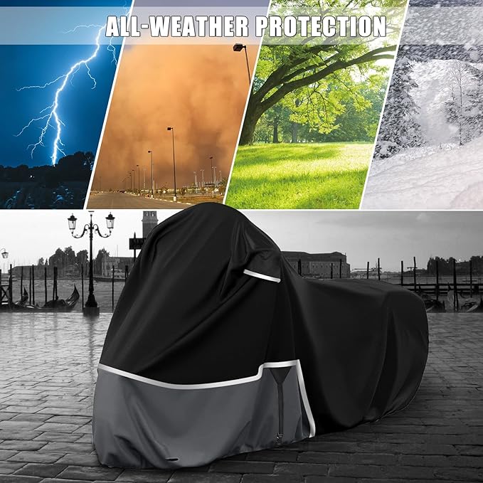 Waterproof Motorcycle Cover Replace for Indian Scout/Scout Bobber/Chief, 420D Oxford Cloth Customized Motorcycle Cover for Snow Rain Dust Protection