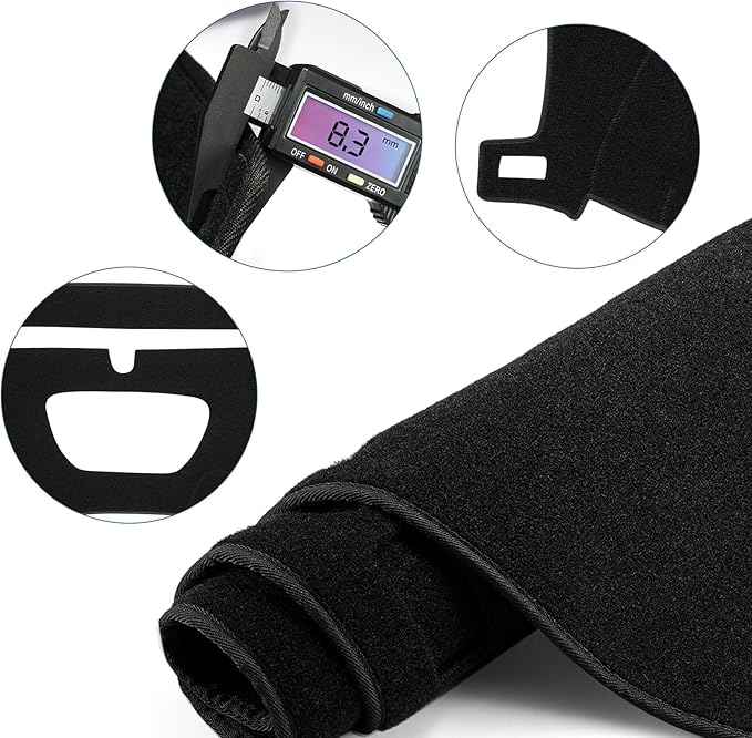 Dashboard Dash Cover Mat Carpet Compatible with 2019-2022 Chevrolet Silverado&GMC Sierra 1500/2500HD/3500HD