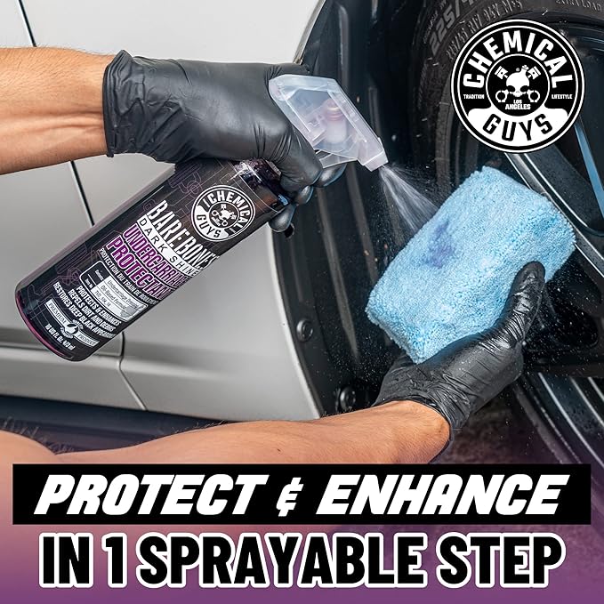 Chemical Guys TVD_104_1602 Bare Bones Premium Dark Shine Spray for Undercarriage, Tires and Trim, Safe for Cars, Trucks, Motorcycles, RVs & More,16 fl oz (4 Pack)