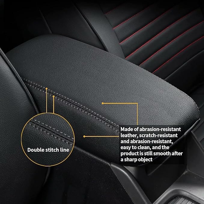 AOMSAZTO Armrest for Toyota Corolla Cross 2022 2023 2024 2025 Middle Leather Black