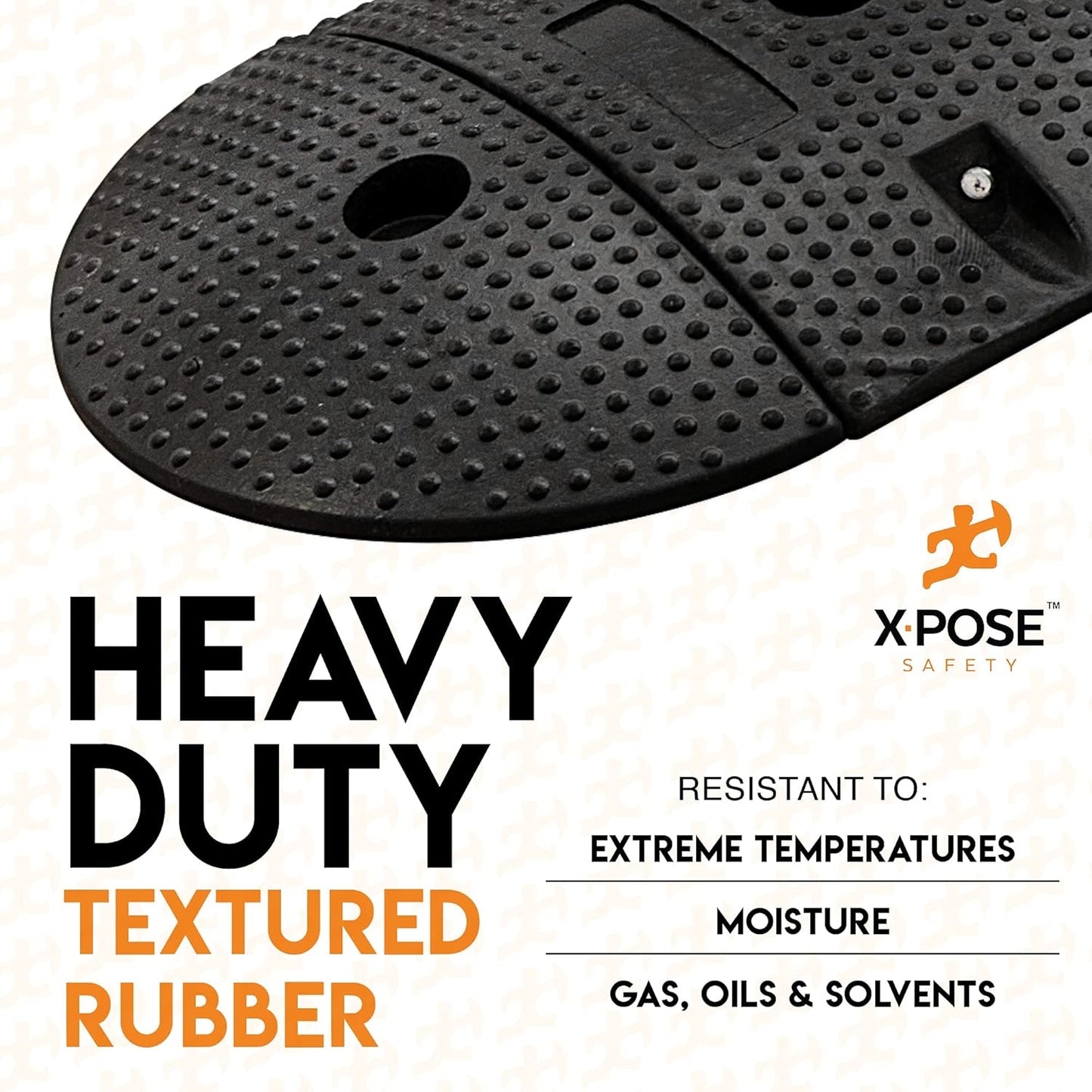 Speed Bump - Rubber Speed Hump Modular Interlocking Design - by Xpose Safety (Endcap)