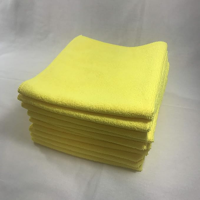 HI-TECH Microfiber Towels Plush 16x16, Lint Free, Streak Free (10 Pack)