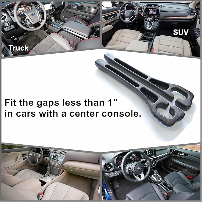 2 Pack No Drop Car Seat Gap Filler Guard, Stopper/Catcher to Fill The Gap Between Seat and Console Black Car Crevice Inbetween Blocker Plug Space Pad YMT-A03