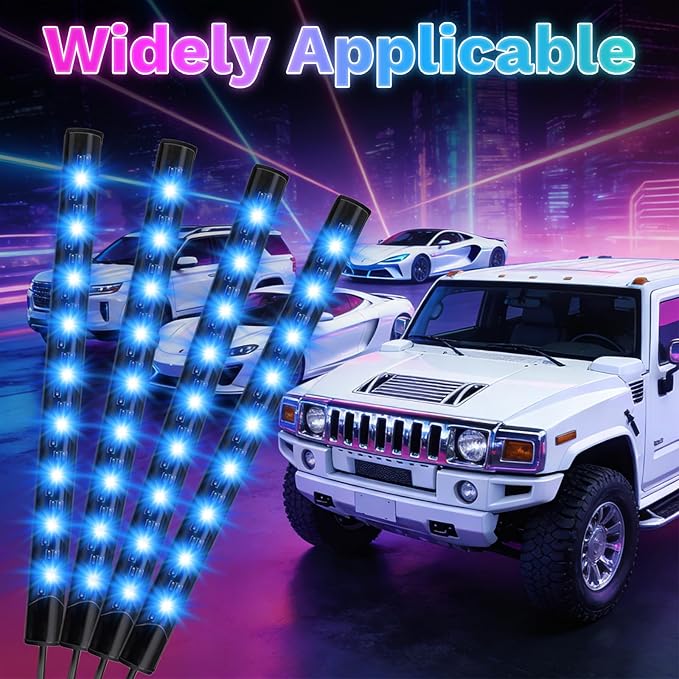 Car Interior Lights, 5V LED Strip Lights with USB Adapter, Ambient Car Lighting Kit, App & Remote Control Music Sync Color Change Strip Lights for SUVs & Trucks (48LED Beads)
