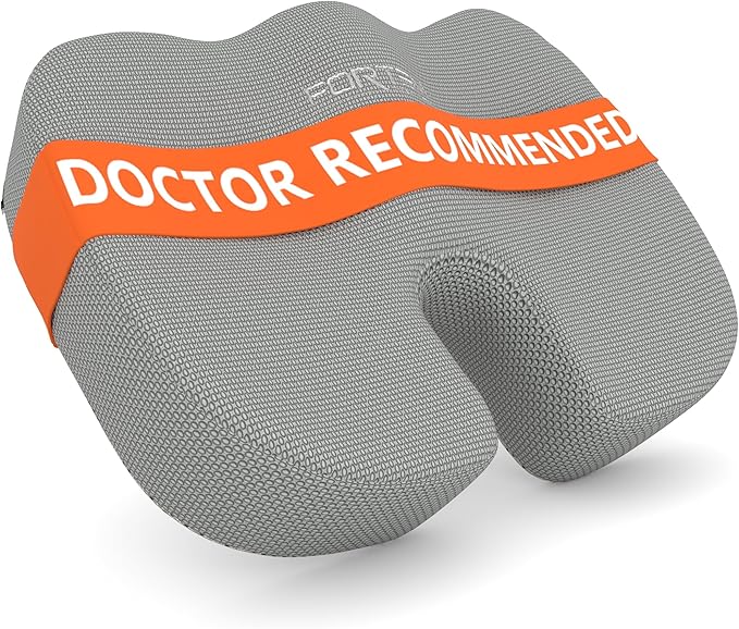 FORTEM Seat Cushion, Office Chair Cushion, Desk Chair Memory Foam, Sciatica Coccyx Tailbone Pain Relief, Pressure Relief, Sitting Pad, for Long Gaming & Sitting, Washable Cover, Non Slip