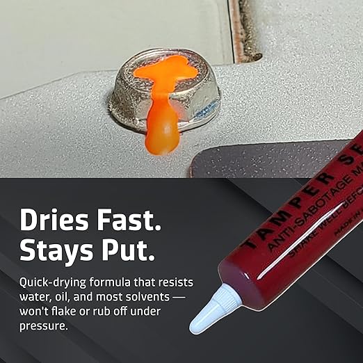 Next Phase – Red Tamper Seal Inspection Paint – Tamper-Proof Security Marker for Bolts, Fasteners & Assemblies – Quick-Drying, High-Visibility Paint – Automotive & Industrial Use – 1.5 oz Red