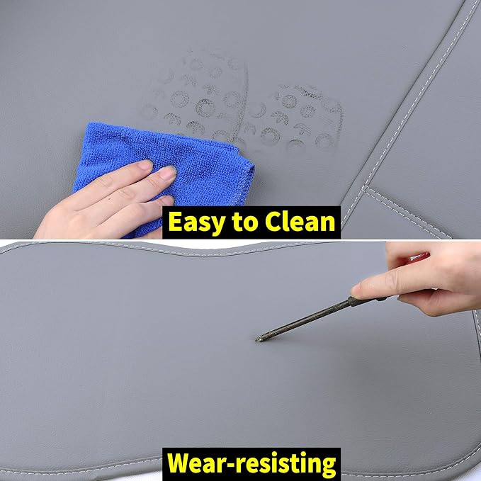 Aierxuan Front Car Seat Covers Universal Fit for Honda Civic Accord CRV, Toyota Camry Prius Rav4 Corolla, Kia, Lexus, Nissan, Mazda, Jeep Cherokee and Most Cars, with Waterproof Leather (Grey)