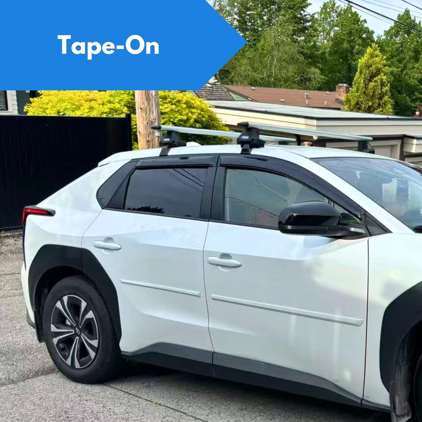 KPY Window Visor Compatible with Ford Edge 2015-2025, 4PC Rain Guard Side Window Vent Deflectors Tape-On Style, 2015 2016 2017 2018 2019 2020 2021 2022 2023 2024 2025