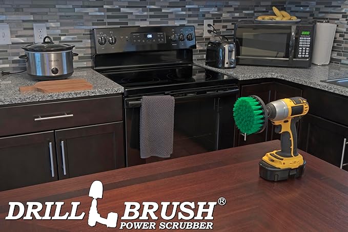 Kitchen Scrubbing Accessories - Stove Cleaning Brush - Cooktop Easy Cleaning Brushes - Griddle Scrubbing Tool - Oven Door Cleaning Brush - Skillet Brush - Kitchen Cleaning Supplies - Countertop Brush