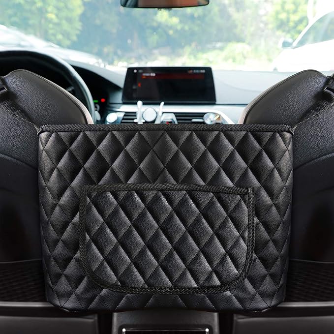 Car Handbag Holder, Seat Back Organizer, Barrier of Backseat Pet Kids, Purse Storage & Pocket, Car Accessories, Mesh Handbag Holder