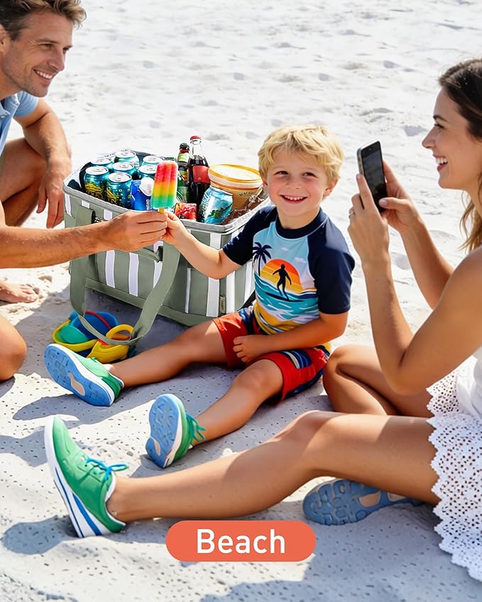 TOURIT Soft Sided Cooler Bag Insulated 48/60 Cans, Large Collapsible & Leakproof Ice Chest for Picnic, Beach, Camping, Travel