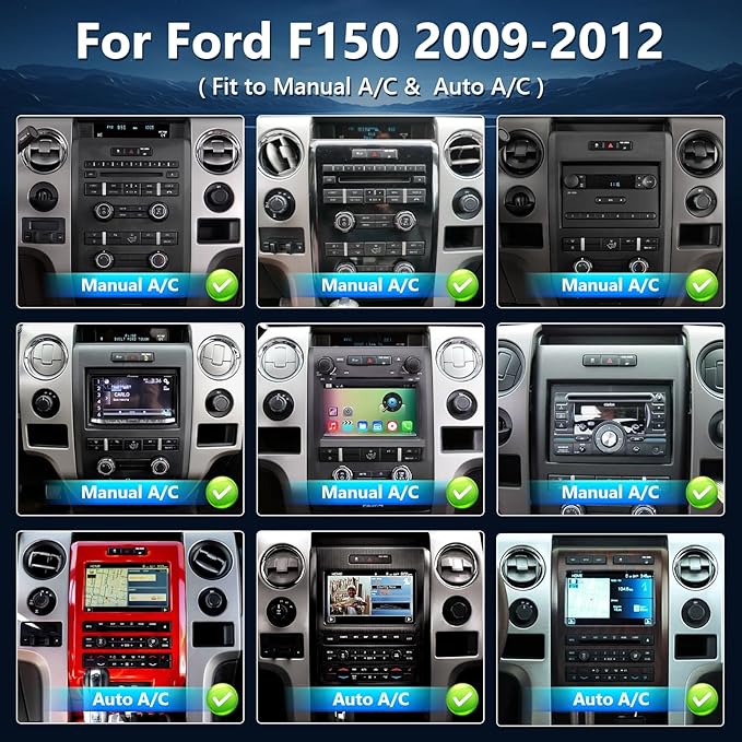 4G+64G 10.2" Radio for Ford F150 XL XLT 2009 2010 2011 2012, Wireless CarPlay Android Auto, Stereo with GPS Navigation 5G WiFi Bluetooth FM RDS DSP SWC Camera MIC