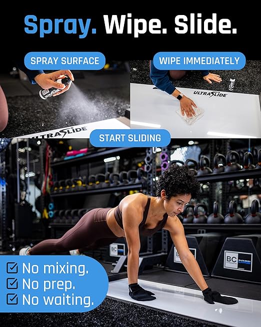 Silicone Lubricant Spray - 4oz Slide Board Polish - Friction-Reducing Lubricant for Slide Boards for Exercise, Hockey Tiles & Shooting Pads - Odorless, Multi-Purpose Surface Care