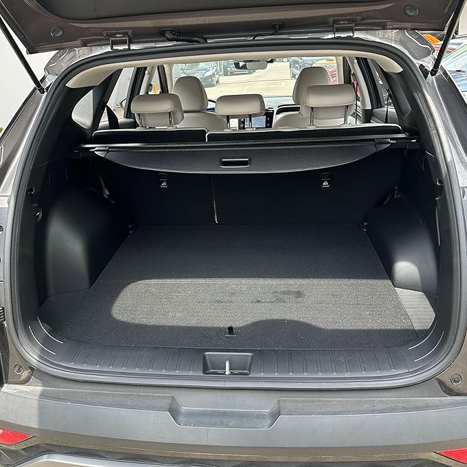 Cargo Cover for Hyundai Tucson 2020 2021Accessories 2016 2017 2018 2019(Canvas),Retractable Trunk Cover Organizer Security Shielding Shade Tonneau Cover for Hyundai Tucson Accessories
