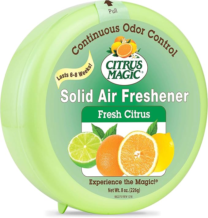 Citrus Magic Odor Absorbing Solid Air Freshener, Fresh Citrus, 8-Ounce, Pack of 3