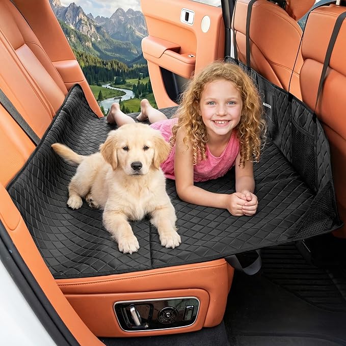 Car Rear Seat Extension Plate, Foldable Car Back Seats Extender for Sleeping, Increase Travel Trunk and Camping Space,Dog Seat Covers for SUV, Model Y/3, F150/RAM Trucks