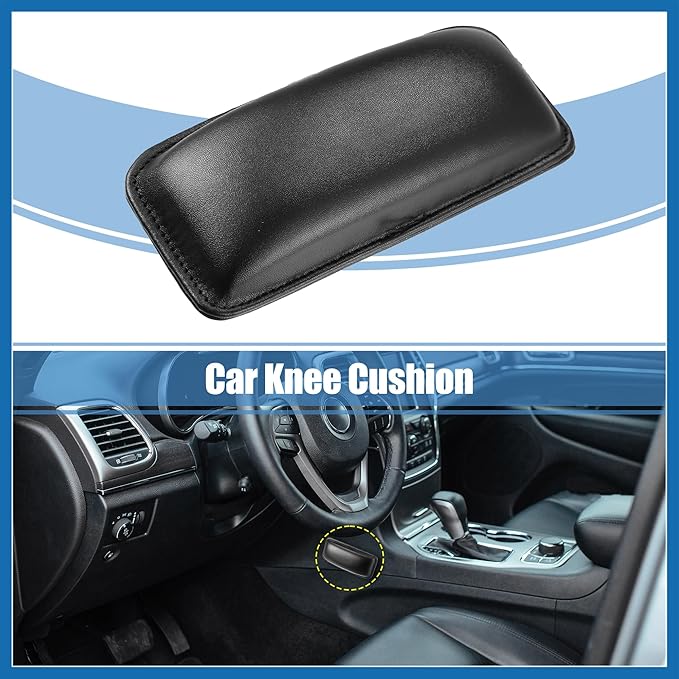 Universal Car Center Console Knee Leg Elbow Cushion Pad Faux Leather Auto Armrest Knee Cover Support 18x8x3.2cm Black Item Replacement