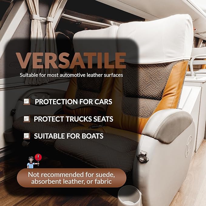Timeless Leather Conditioner - Genuine Leather Scent, UV Protection - Conditions, Restores, and Protects for Cars, Trucks, Boats - Rich Luxurious Cream