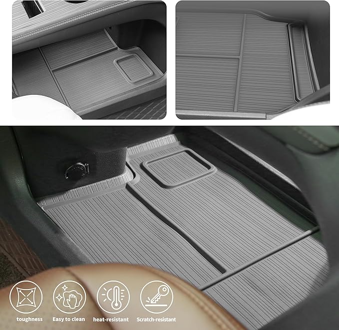 Center Console Organizer Lower Tray for Toyota Sienna 2021-2026 Accessories Upgraded Console Bottom Organizer Silicone(Gray)