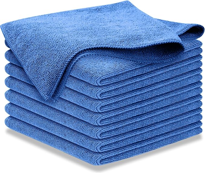USANOOKS Premium 300GSM Microfiber Cleaning Cloth - 12.5"x12.5" High Performance - 1200 Washes, Ultra Absorbent Microfiber Towels for Cars Undercarriage, Rims & Engine Bay Cleaning - Microfiber Cloth