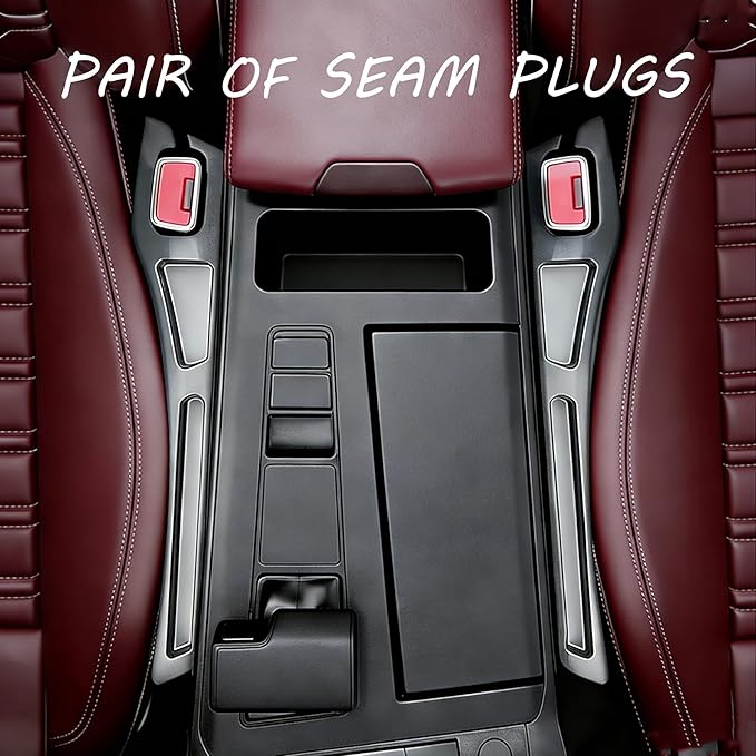 Seat Gap Filler - 2 PCS Car Seat Gap Filler Organizer for Storing Phones Keys Cards, Between Seat Car Gap Filler for Cars & SUVs (Black)