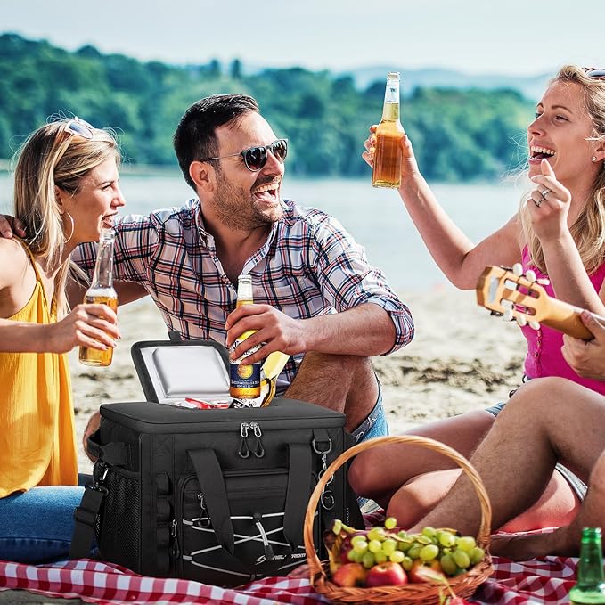Maelstrom Soft Sided Cooler Bag, 30/40 Can Collapsible Insulated Ice Chest, Large Leakproof Portable Storage for Camping, Travel, Kayaking & Beach