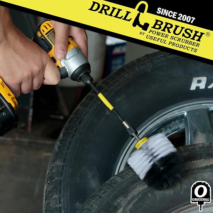 Cleaning Supples - Car Accessories - Drill Brush - Wheel Scrubbing - Cars, Trucks, Motorcycles - Rims - Wheels - Car Wash - Interior - Carpet Cleaner - Leather - Bucket Seats - Upholstery Cleaner
