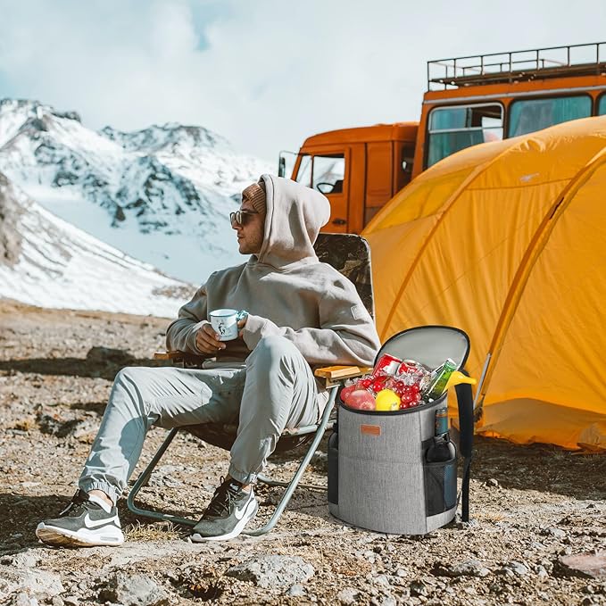 Camping Cooler Backpack 30 45 Cans, Soft Backpack Coolers Insulated Leak Proof Travel Cooler Bag Waterproof Lunch Picnic Beach Work Trip Thermal Bag Drink Beverage Beer Bag Cooler