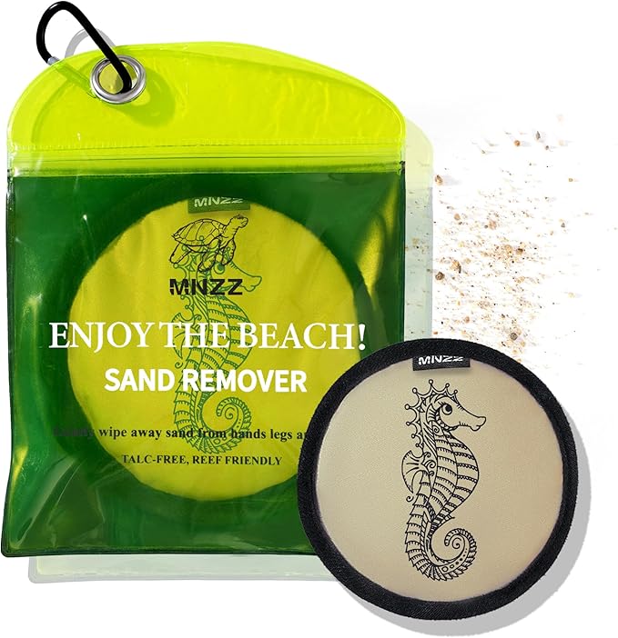 MNZZ Beach Sand Remover Bag Sand Eraser Quick Dry Pouch for Travel Pool Picnic Blanket Chair Cover Umbrella Tent Shell Toy Shovel Canopy Shade Hat Holder Clip Outdoor Accessories