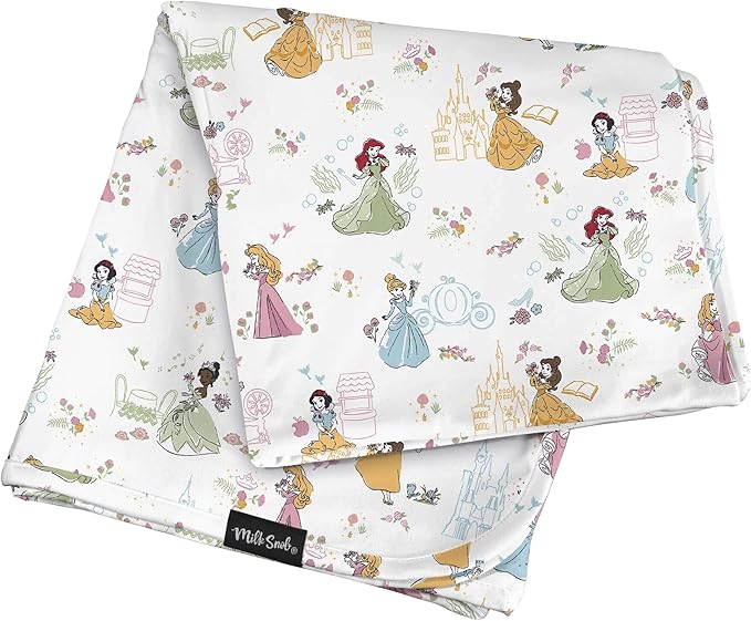 Milk Snob Disney Princess Baby Girl Swaddle Blanket, Soft Receiving, Security Bed and Play Blanket, Toddler and Infant Baby Bedding Registry and Shower Gifts, Newborn Essentials, 35x35