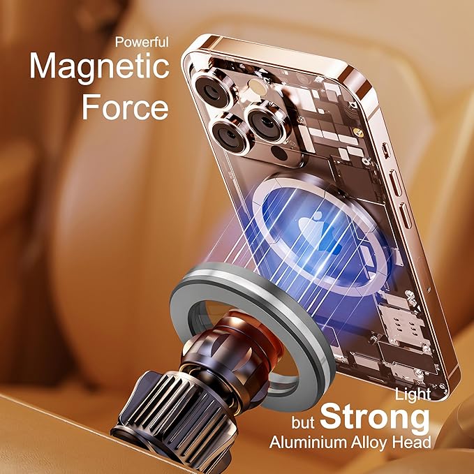 for Magsafe Car Mount for iPhone, Aluminum Alloy Vent Mount,Built-in Air Freshener,Magnetic Phone Holder for Car,Cell Phone Car Mount,Strong Magnet,for iPhone 12,13,14,15,16 pro max and Android