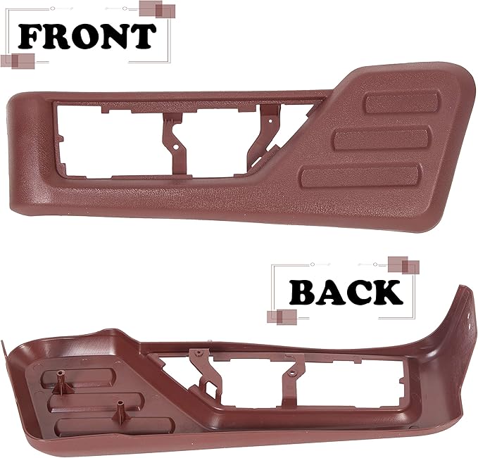 ECOTRIC Front Driver Seat Cushion Panel Trim Compatible with 2008-2010 Ford F250 F350 F450 F550 Super Duty Replacement for 8C3Z-2562187-DB
