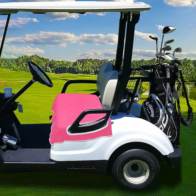 YOKYHOM Golf Cart Seat Covers for 2/4-Seater, Microfiber Seat Towel Blanket, Keeps Seats Cool, Clean & Comfortable, Fits EZGO, Club Car, Yamaha, 51"x31"