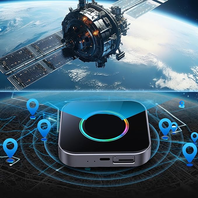 Sanpyl Wireless Car Play Adapter 6 in 1, 4G LTE Car Video Box with 4+64GB, for OS X Android, Dual App Functionality and Real Time Vehicle Tracking