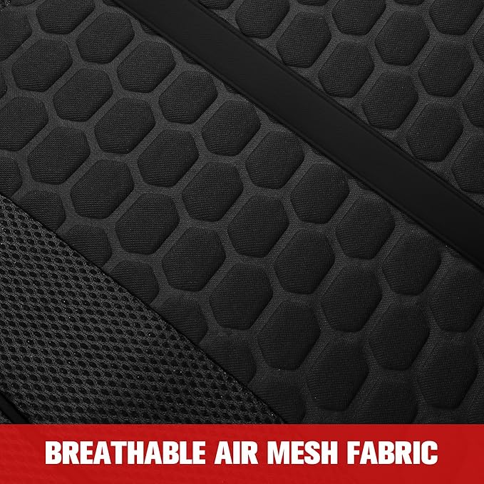 Breathable Premium Car Seat Covers Front Set，3D Air-Mesh Seat Covers for Cars，Comfortable Safety Airbag Compatible，Universal for Most Cars Sedan Truck SUV(Black)