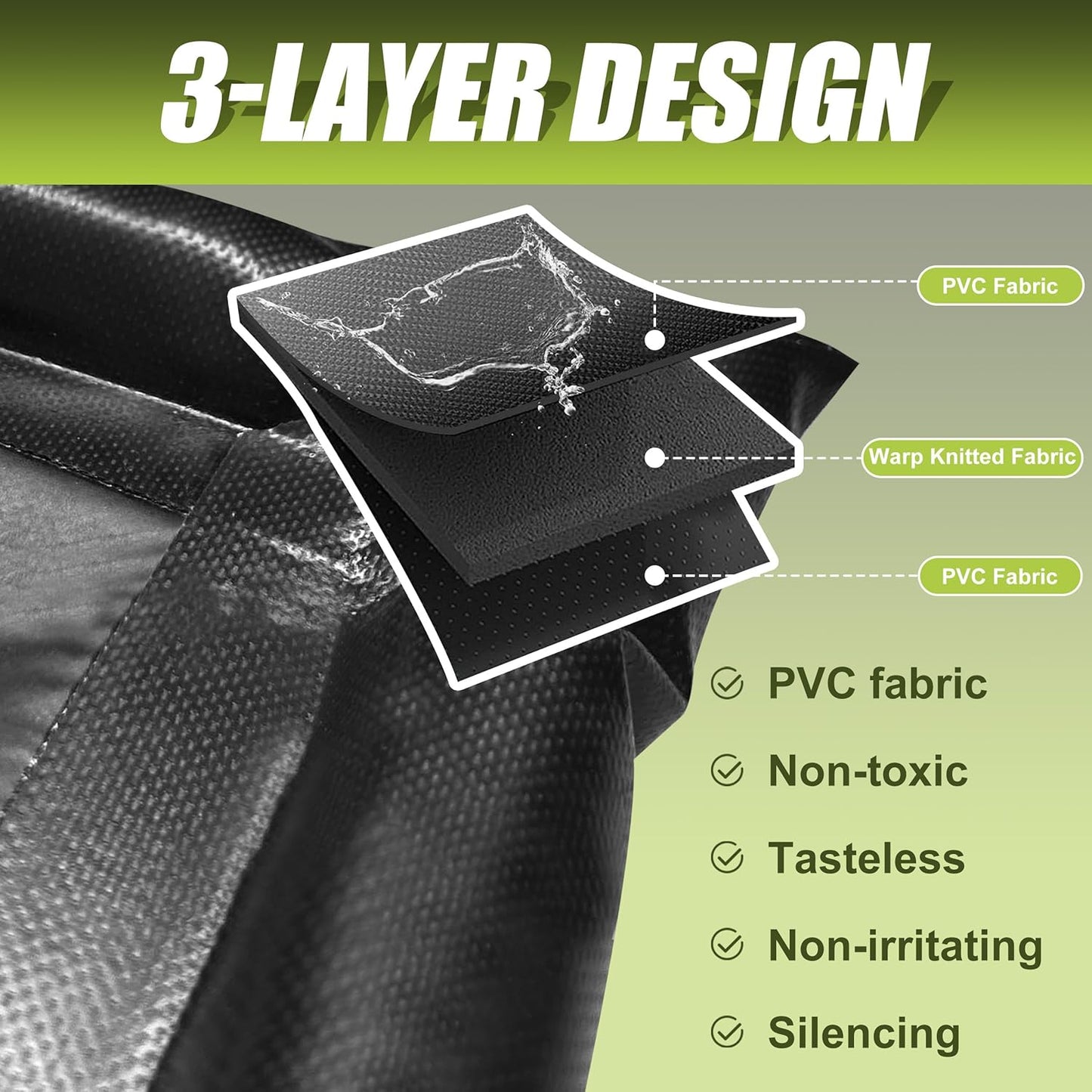 Auto Floor Mats for SUV/Truck, Containment Garage Car Mat for Snow, Mud, Rain(8ft 6in x 20ft), Black
