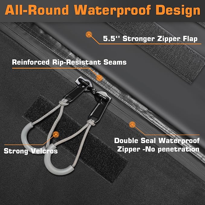 Sailnovo Car Rooftop Cargo Carrier Roof Bag 20 Cubic Feet Waterproof Car Top Carrier, Fits Most Vehicle with/Without Rack, Include Anti-Slip Mat,6 Reinforced Straps,6 Door Hooks