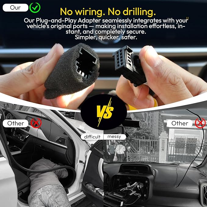 Front 4K Dash Cam Custom fit for Jeep Gladiator JT 2018 2019 2020 2021 2022 2023 2024 Mojave Overland& Wrangler JL 2018-2024 etc,OEM Look,Camera 2160P Video HDR,5.8GWiFi,GPS,Plug&Play,G-Sensor