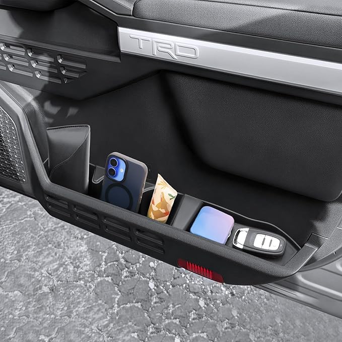 (6pcs) 2024 2025 2026 Tacoma Door Pocket Tray for Toyota Tacoma (SR5/TRD Off-Road/TRD Sport/TRD Pro/Limited/Trailhunter), Durable Door Slot Pocket Insert 2025 2026 Tacoma Accessories